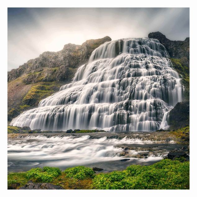 Tapet grøn Dynjandi Waterfall