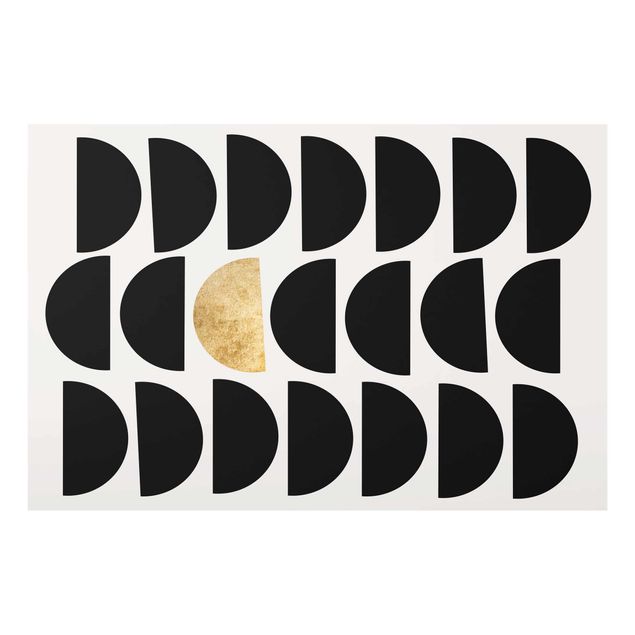 Billeder sort og hvid Geometrical Semicircle II