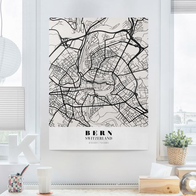 køkken dekorationer Bern City Map - Classical