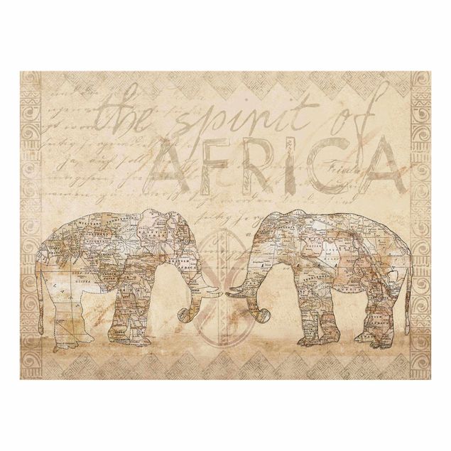 Billeder verdenskort Vintage Collage - Spirit Of Africa