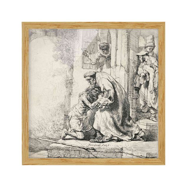 Billeder kunsttryk Rembrandt van Rijn - The Return of the prodigal Son