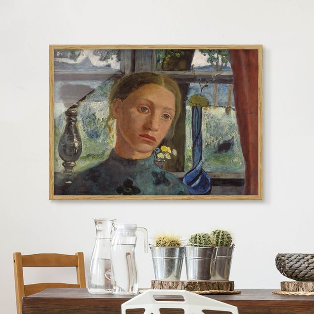 Kunst stilarter ekspressionisme Paula Modersohn-Becker - Girl'S Head In Front Of A Window