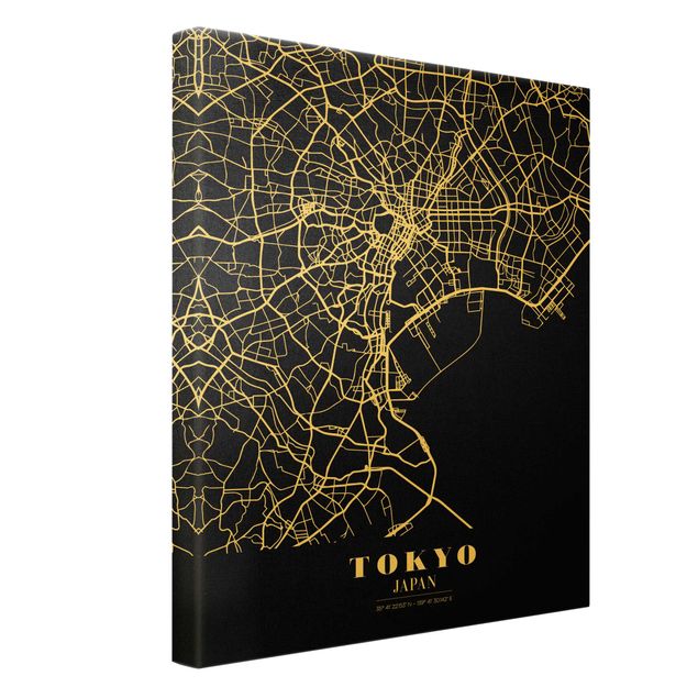 Billeder arkitektur og skyline Tokyo City Map - Classic Black