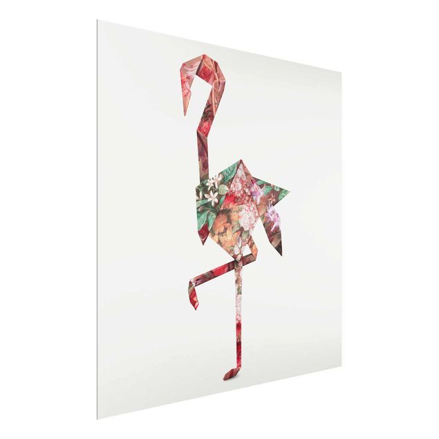 Billeder blomster Origami Flamingo