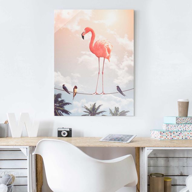 køkken dekorationer Sky With Flamingo