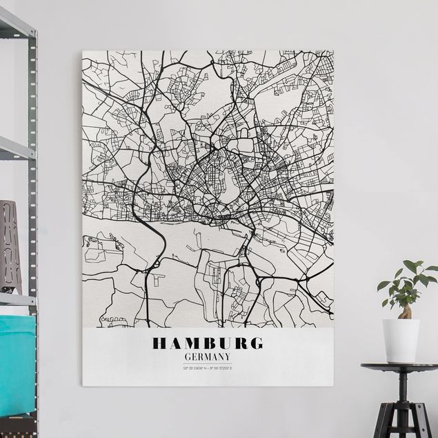 køkken dekorationer Hamburg City Map - Classic