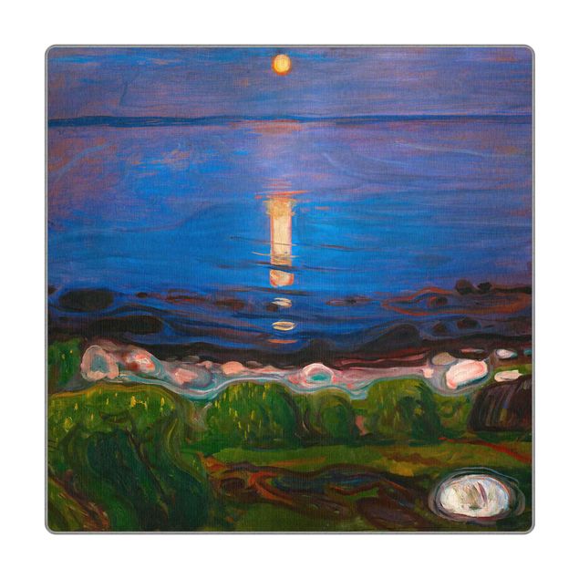 Tæpper natur Edvard Munch - Summer Night By The Beach