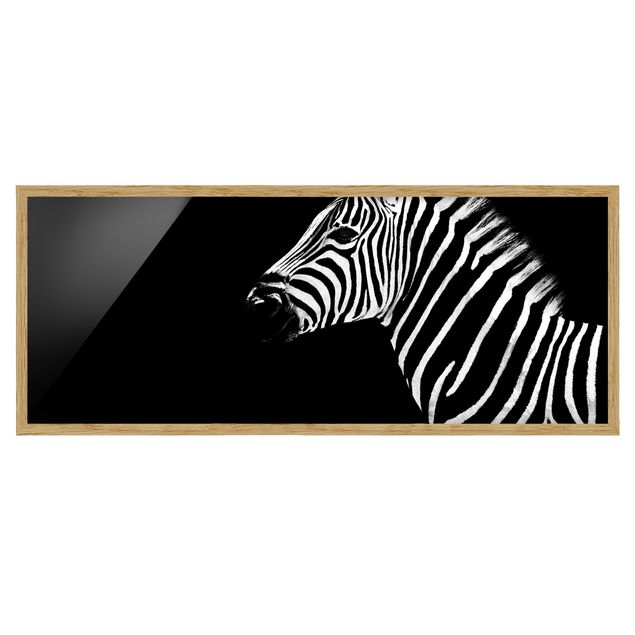 Indrammede plakater dyr Zebra Safari Art