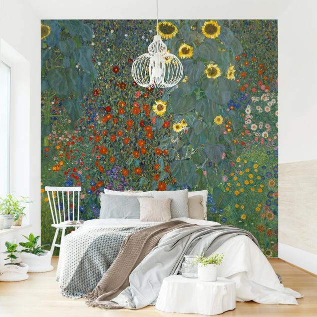 Kunst stilarter art deco Gustav Klimt - Garden Sunflowers
