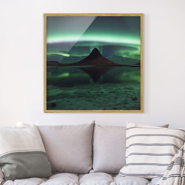 Billeder bjerge Northern Lights In Iceland