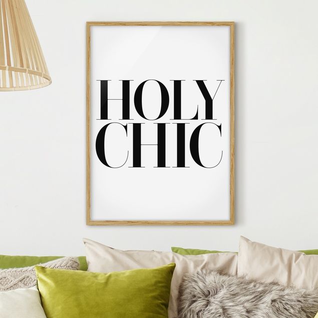 Indrammede plakater ordsprog Holy Chic