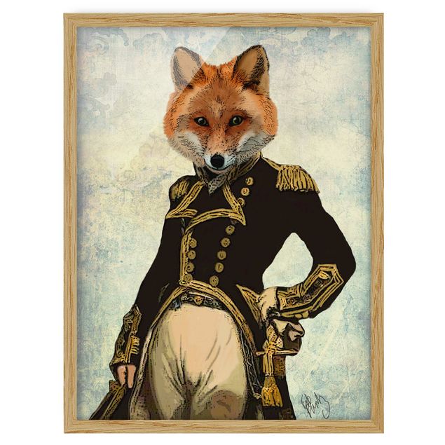 Billeder retro Animal Portrait - Fox Admiral