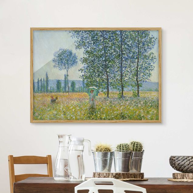 køkken dekorationer Claude Monet - Fields In Spring