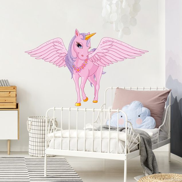 Wallstickers dyr Unicorn with wing