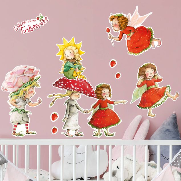 Wallstickers feer Strawberrings Strawberry Faire - Strawberats, Ida and Eleni Sticker Set