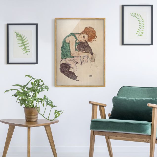 Kunst stilarter Egon Schiele - Sitting Woman With A Knee Up