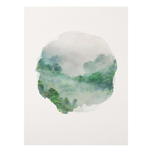 Billeder landskaber WaterColours - Jungle In The Mist