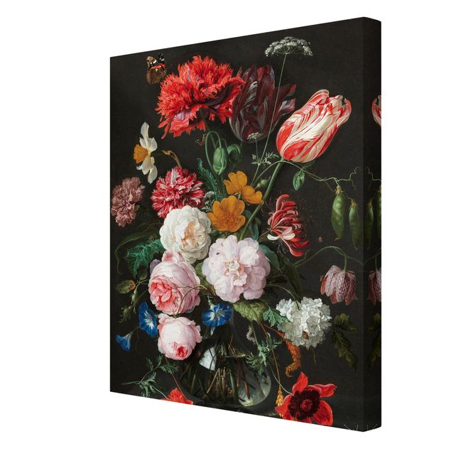 Billeder farvet Jan Davidsz De Heem - Still Life With Flowers In A Glass Vase