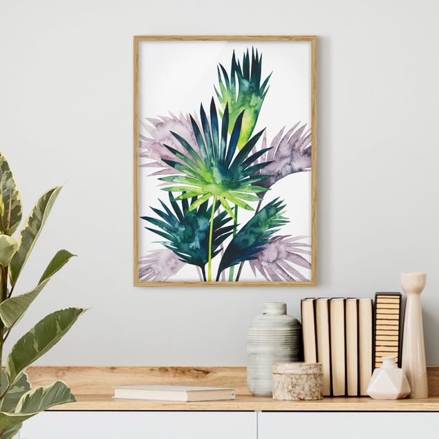Indrammede plakater blomster Exotic Foliage - Fan Palm