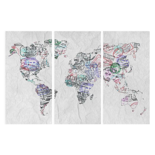 Billeder Passport Stamp World Map