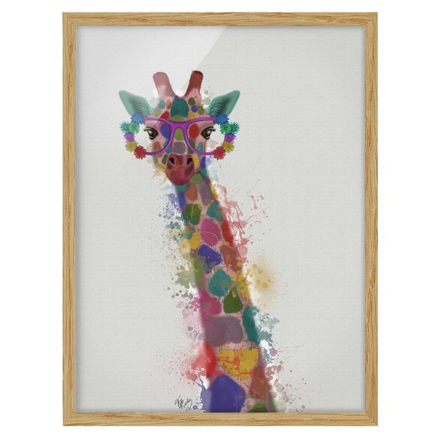 Billeder moderne Rainbow Splash Giraffe