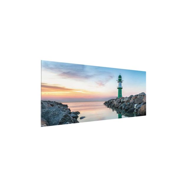 Billeder landskaber Sunset at the Lighthouse