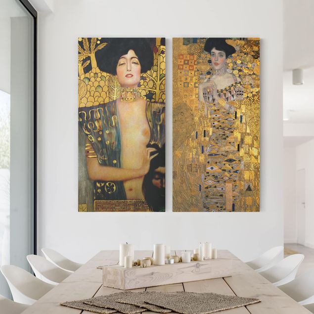 Kunst stilarter art deco Gustav Klimt - Judith and Adele
