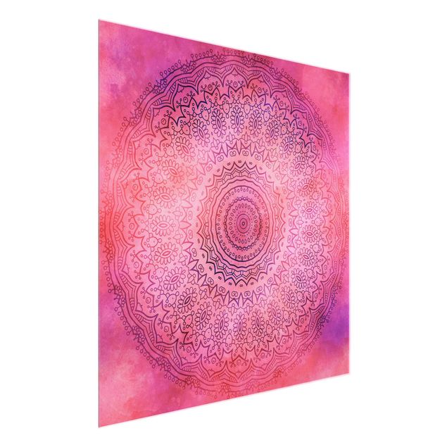 Billeder mandalas Watercolour Mandala Light Pink Violet