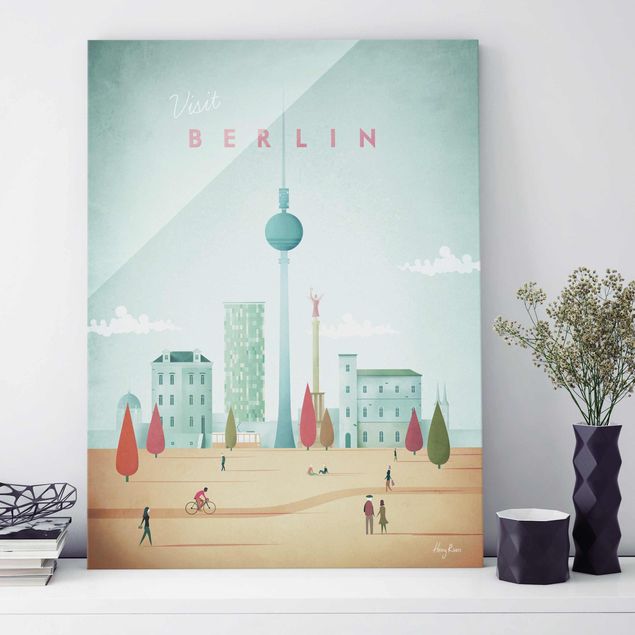 Glasbilleder Berlin Travel Poster - Berlin