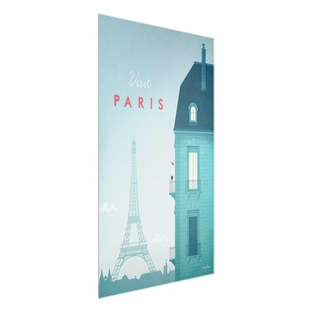 Glasbilleder arkitektur og skyline Travel Poster - Paris
