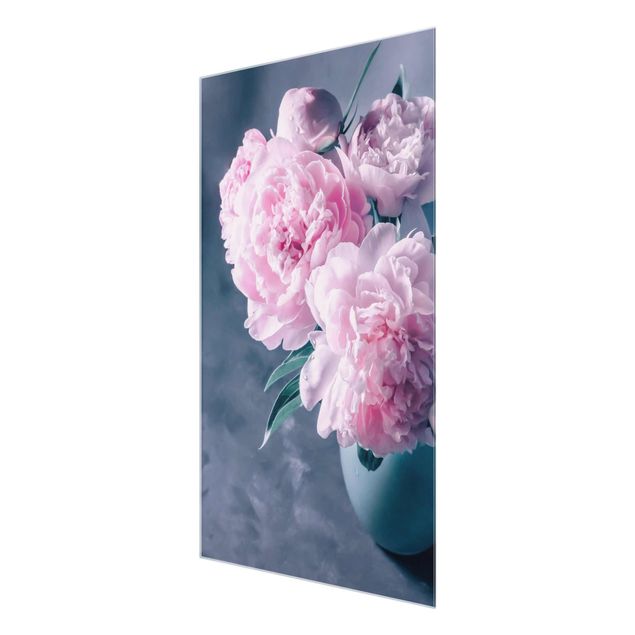 Billeder blomster Vase With Light Pink Peony Shabby