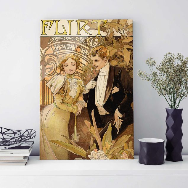 Billeder Alfons Mucha Alfons Mucha - Advertising Poster For Flirt Biscuits