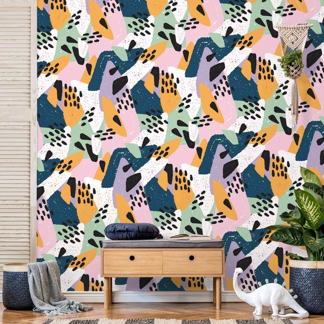 Moderne tapet Vividly Colourful Pattern With Dots