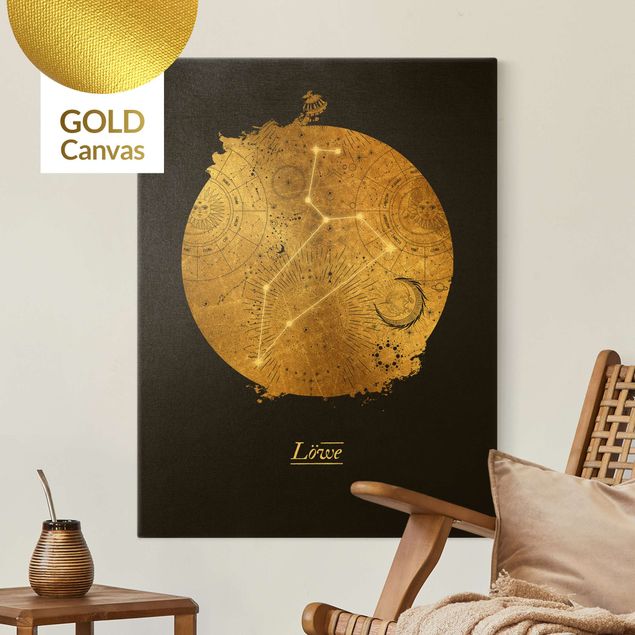 Billeder lions Zodiac Sign Leo Gray Gold