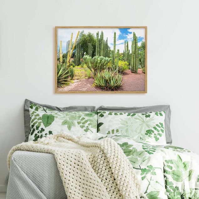 Indrammede plakater blomster Cactus Landscape