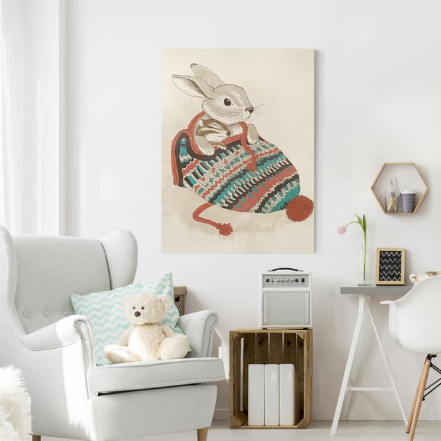 køkken dekorationer Illustration Cuddly Santander Rabbit In Hat