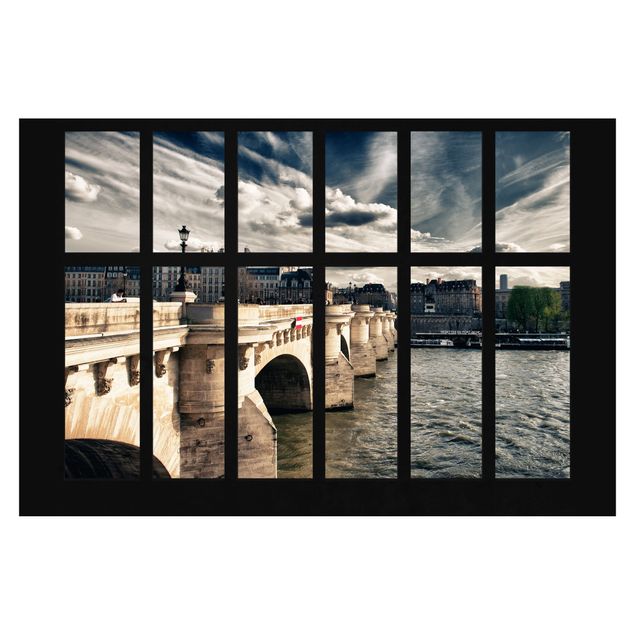 Tapet Window Bridge Paris