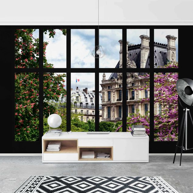 3d tapet Window Spring II Paris
