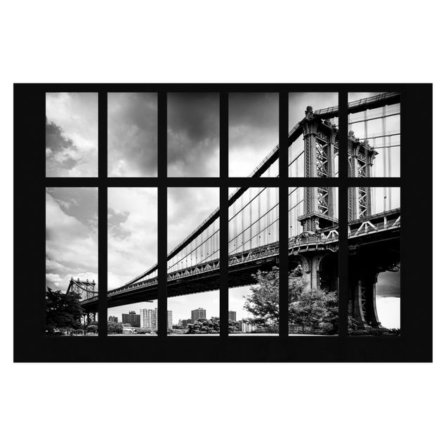 Tapet Window Manhattan Bridge NY
