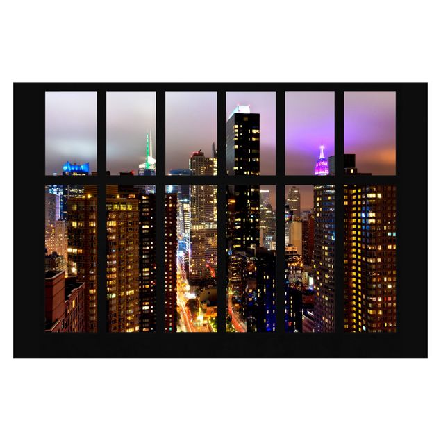 Tapet Window New York Moonlight