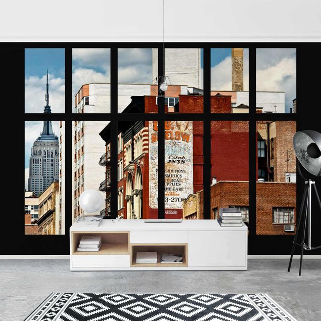 3d tapet Window View Of New York Building