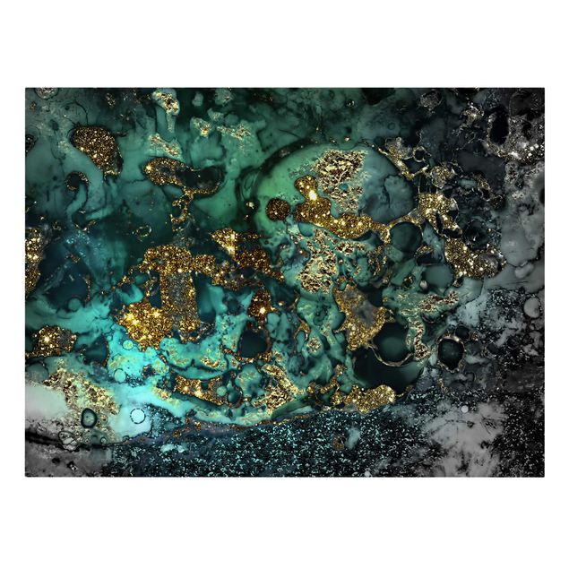 Billeder på lærred kunsttryk Golden Sea Islands Abstract