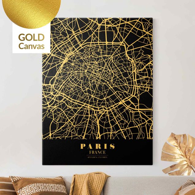 Billeder Paris Paris City Map - Classic Black