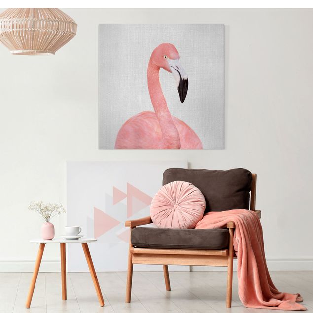 Billeder på lærred fugle Flamingo Fabian