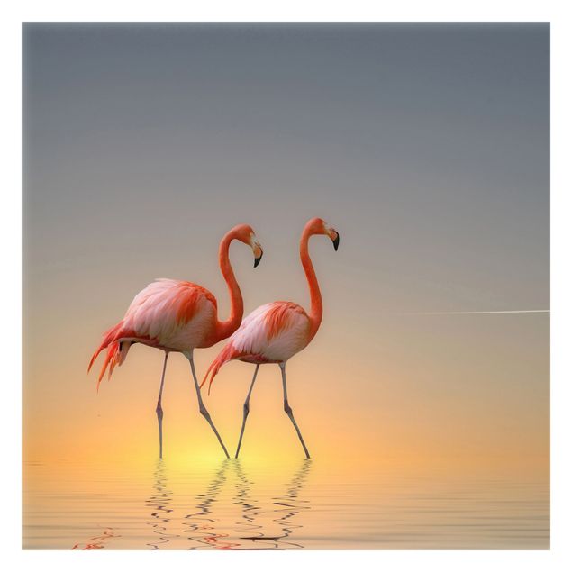Tapet med dyr Flamingo Love