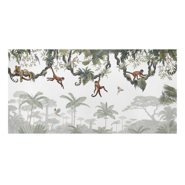 Billeder landskaber Cheeky monkeys in tropical canopies