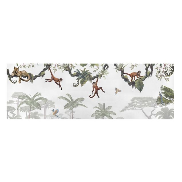 Billeder landskaber Cheeky monkeys in tropical canopies