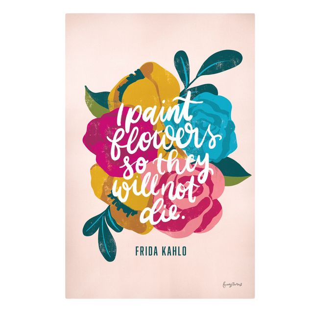 Billeder Frida Kahlo quote with flowers