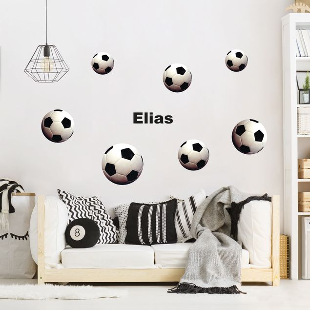 Wallstickers ordsprog Soccer balls set