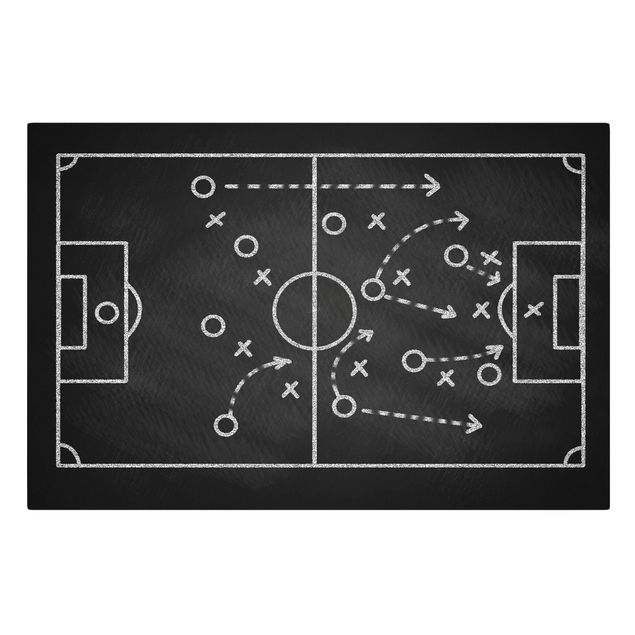 Billeder moderne Football Strategy On Blackboard